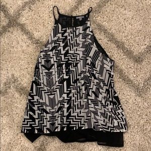 Small patterned high necked tank top